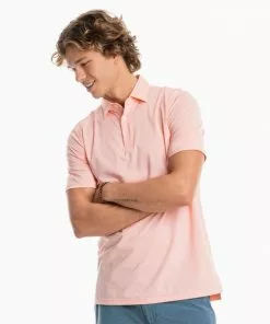 Southern Tide Sawgrass Mini Stripe Performance Polo (Sun Baked Sand)