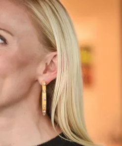 Smith & Co. Jewelry City Girl Jewel Hoop (Saffron) Small