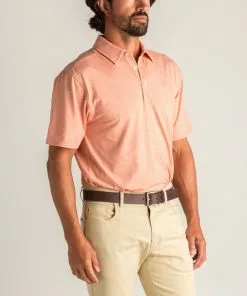Duckhead Hayes Perf Logo Polo (Sunbaked Orange)
