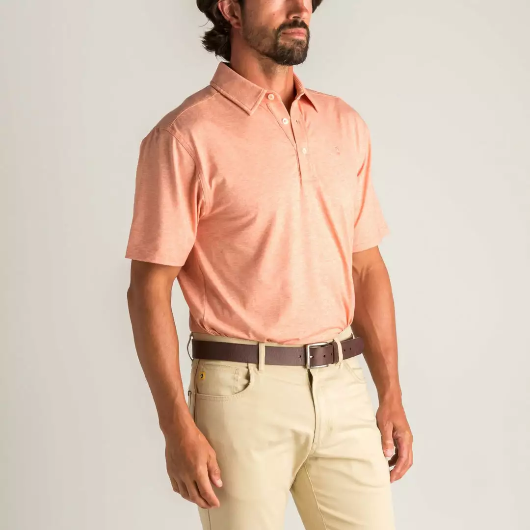 Duckhead Hayes Perf Logo Polo (Sunbaked Orange) 4 Duckhead Hayes Perf Logo Polo (Sunbaked Orange)