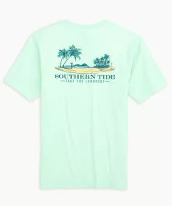 Southern Tide Tops Take The Long Shot Tee (Mist Green)
