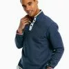 Southern Tide Tiller Heather Quarter Zip (Heather True Navy)