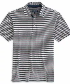 Fish Hippie Culbert Heather Multi Stripe Polo (Navy) 5 Fish Hippie Culbert Heather Multi Stripe Polo (Navy)