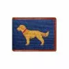 Smathers & Branson Golden Retriever Bifold Wallet (Classic Navy)