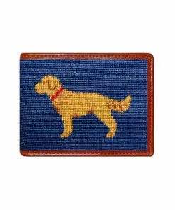 Smathers & Branson Golden Retriever Bifold Wallet (Classic Navy)
